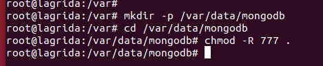 Creating the folder /var/data/mongodb